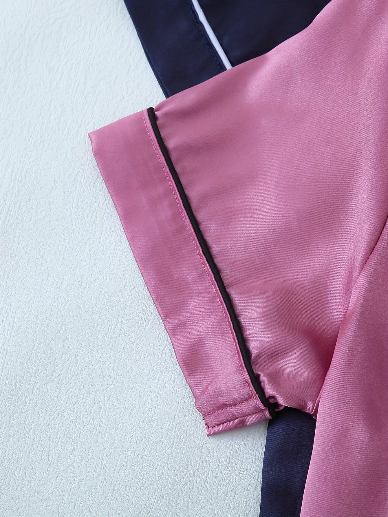 Women’s Premium Satin Night Suit Set – Pack of 3 (Pink, Navy Blue & Black)
