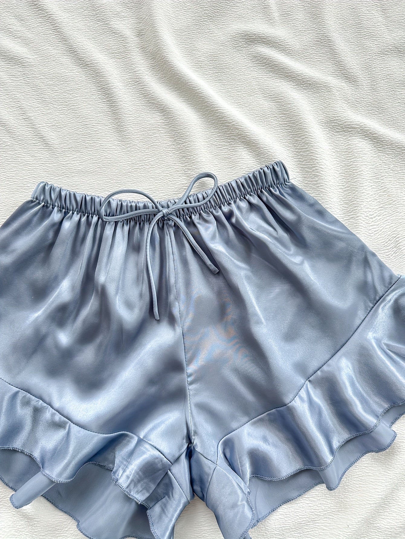 Women’s Satin Short Sleeve Night Suit Set – Pack of 3 (Peach, Mint Green & Sky Blue) (Copy)